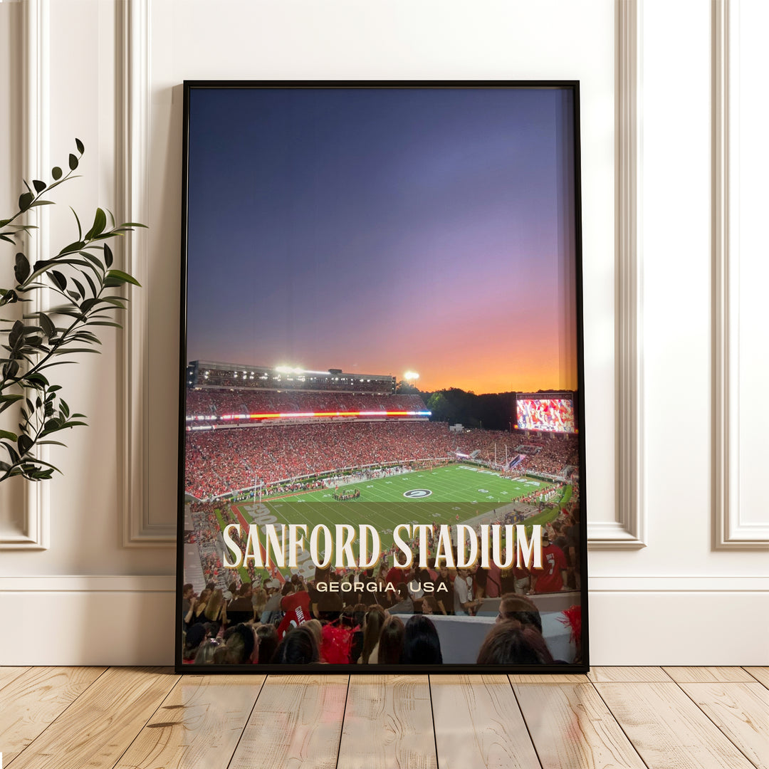 Sanford Stadium Football Wall Art