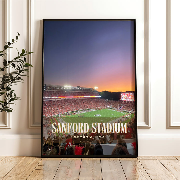 Sanford Stadium Football Wall Art