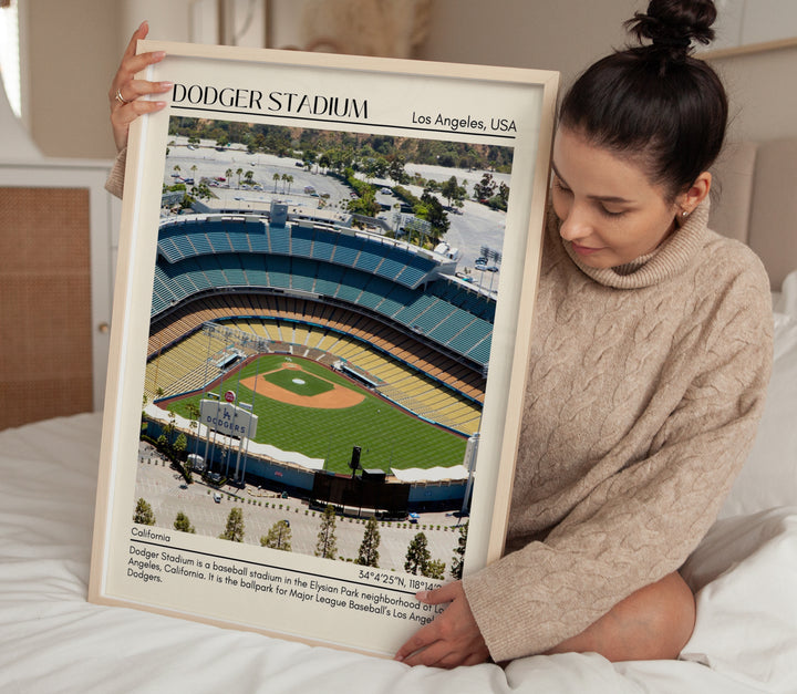 Dodger Stadium Baseball Minimal Wall Art