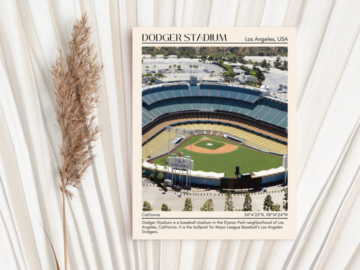 Dodger Stadium Baseball Minimal Wall Art