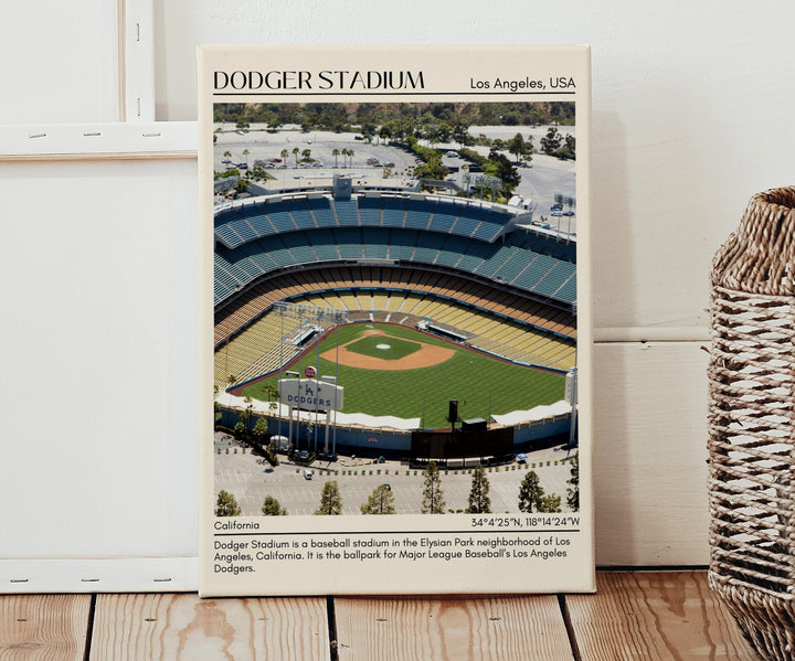 Dodger Stadium Baseball Minimal Wall Art