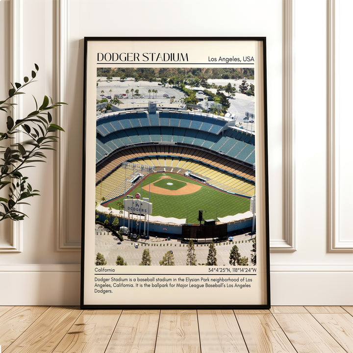 Dodger Stadium Baseball Minimal Wall Art