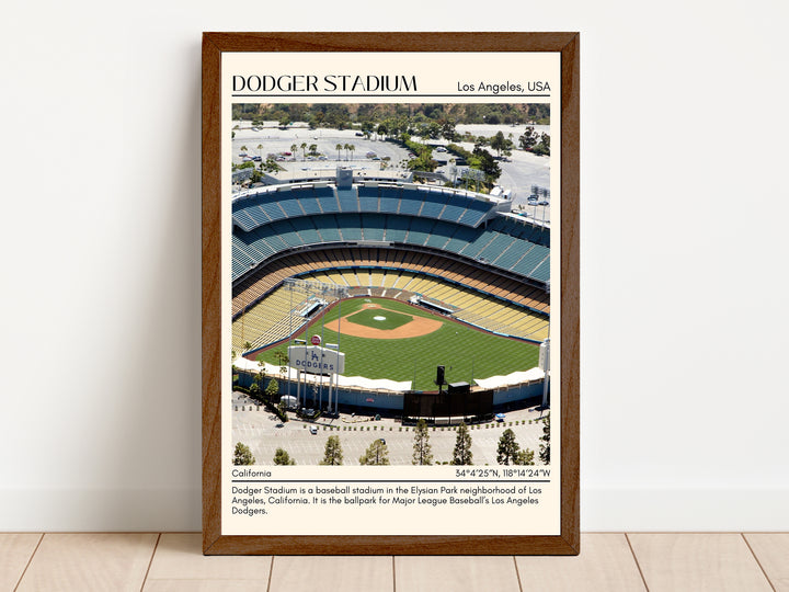 Dodger Stadium Baseball Minimal Wall Art