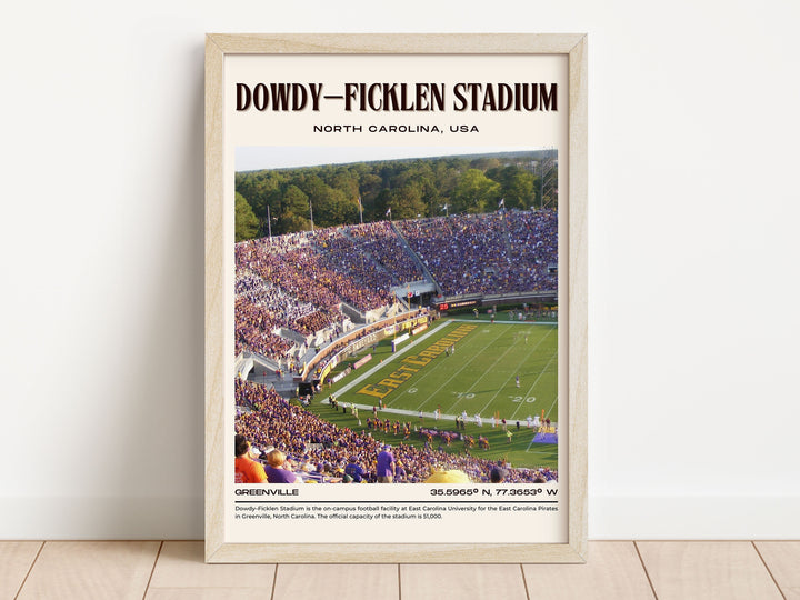 Dowdy–Ficklen Stadium Football Retro Wall Art