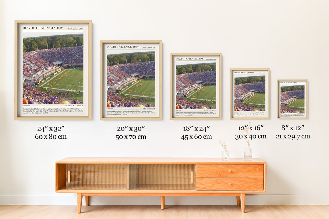 Dowdy–Ficklen Stadium Football Minimal Wall Art