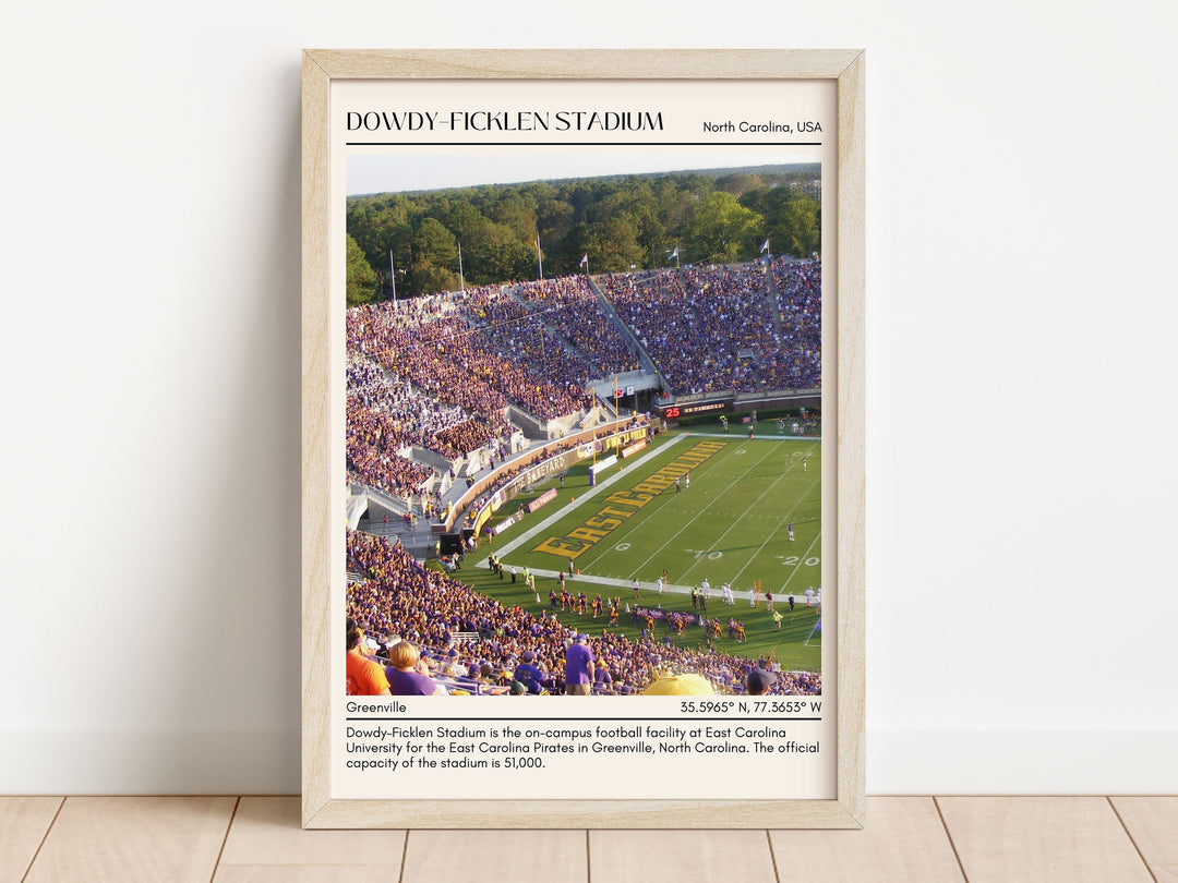 Dowdy–Ficklen Stadium Football Minimal Wall Art