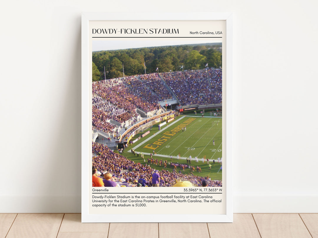 Dowdy–Ficklen Stadium Football Minimal Wall Art