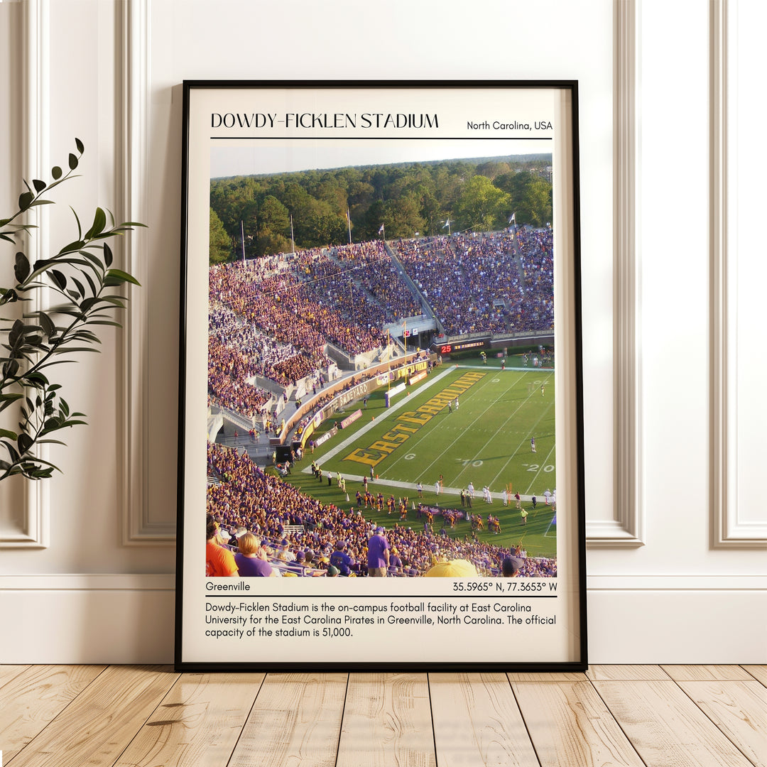 Dowdy–Ficklen Stadium Football Minimal Wall Art