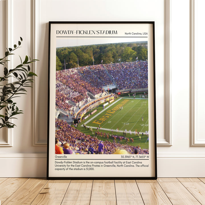 Dowdy–Ficklen Stadium Football Minimal Wall Art