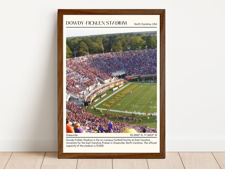 Dowdy–Ficklen Stadium Football Minimal Wall Art