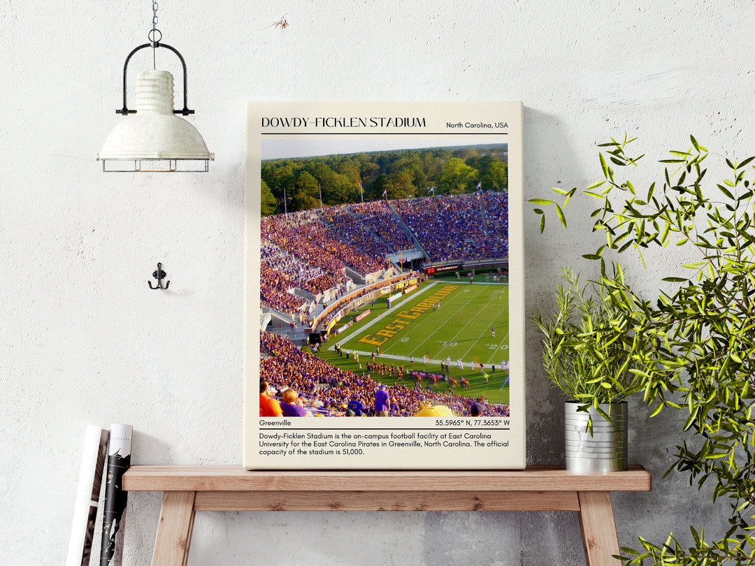 Dowdy–Ficklen Stadium Football Minimal Wall Art