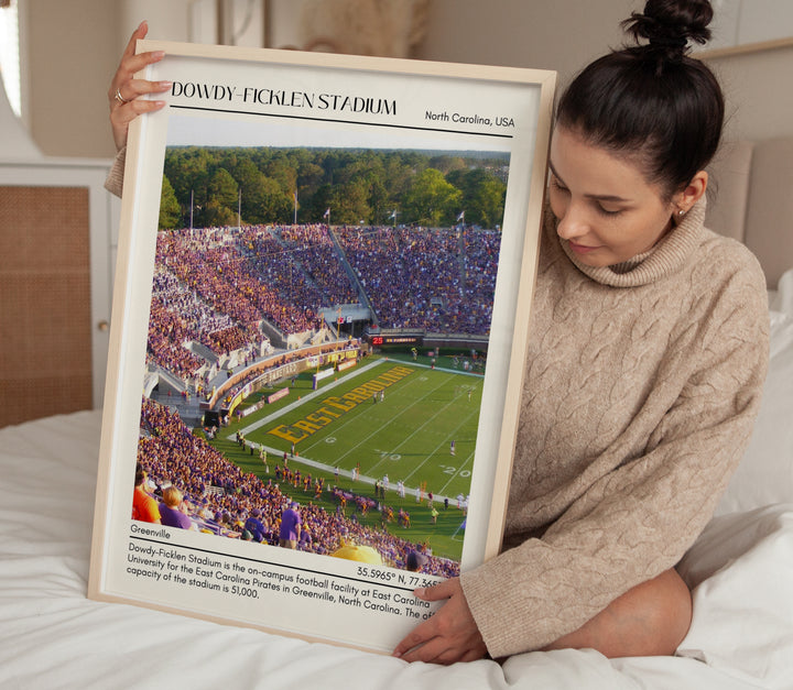 Dowdy–Ficklen Stadium Football Minimal Wall Art