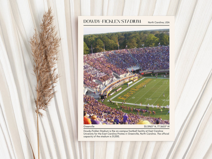 Dowdy–Ficklen Stadium Football Minimal Wall Art