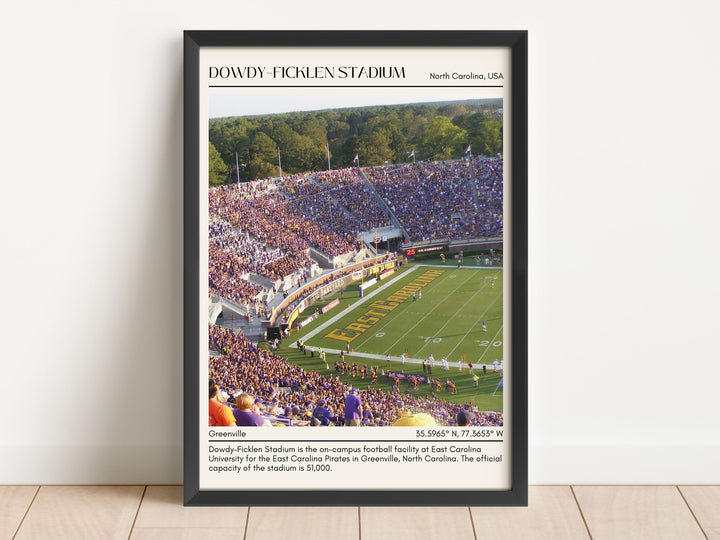 Dowdy–Ficklen Stadium Football Minimal Wall Art