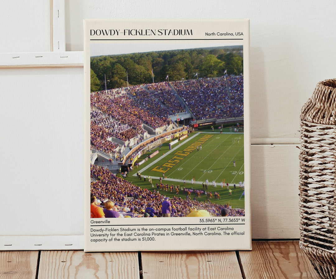 Dowdy–Ficklen Stadium Football Minimal Wall Art