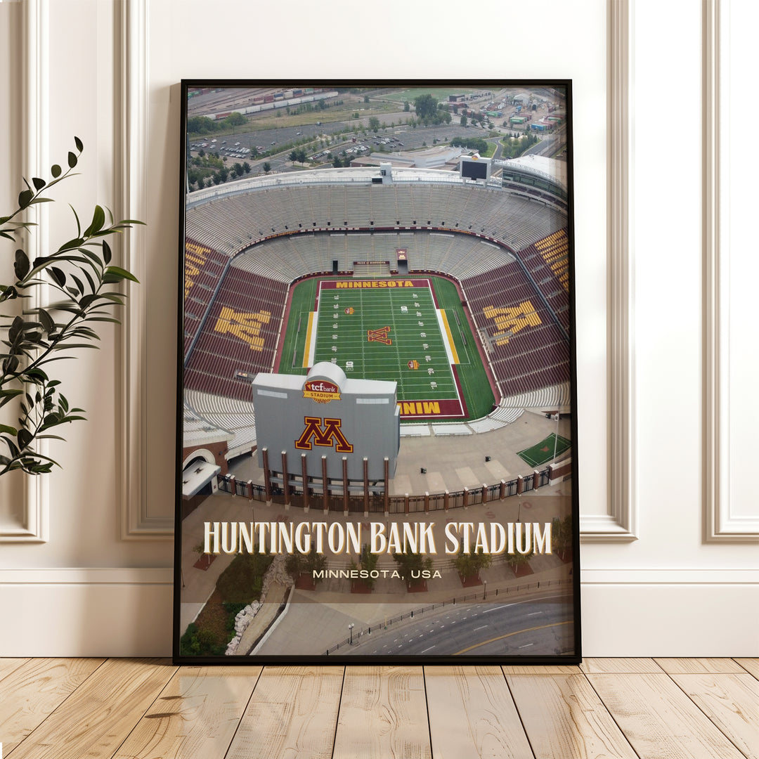 Huntington Bank Stadium Football Wall Art