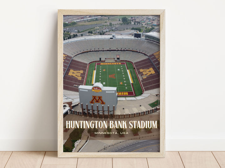 Huntington Bank Stadium Football Wall Art