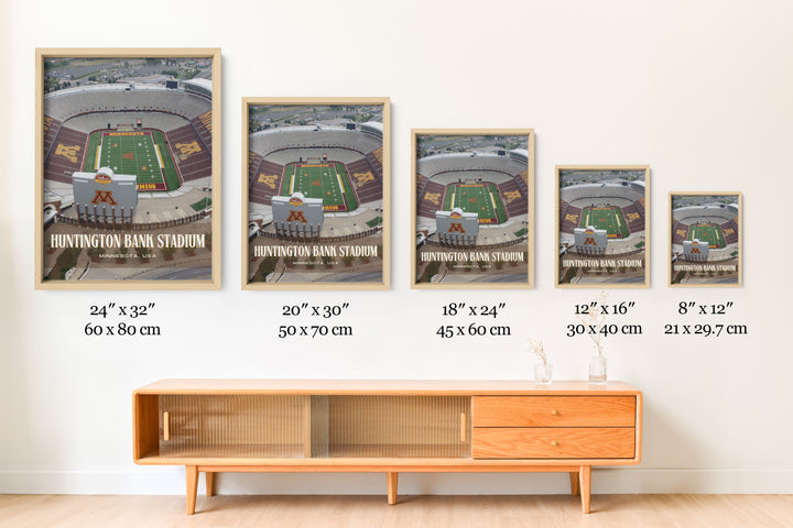 Huntington Bank Stadium Football Wall Art