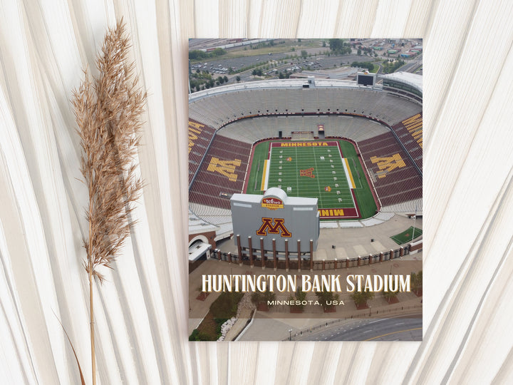 Huntington Bank Stadium Football Wall Art