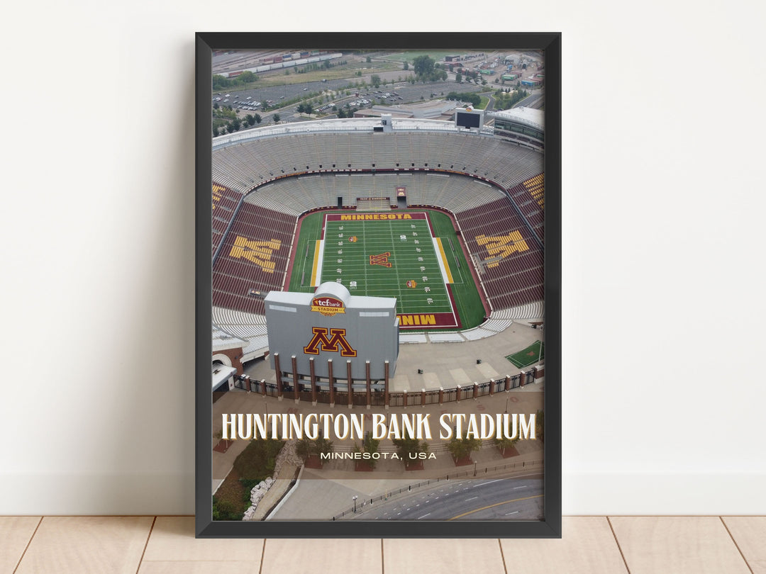 Huntington Bank Stadium Football Wall Art