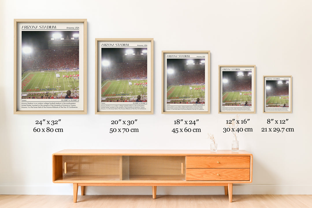 Arizona Stadium Football Minimal Wall Art