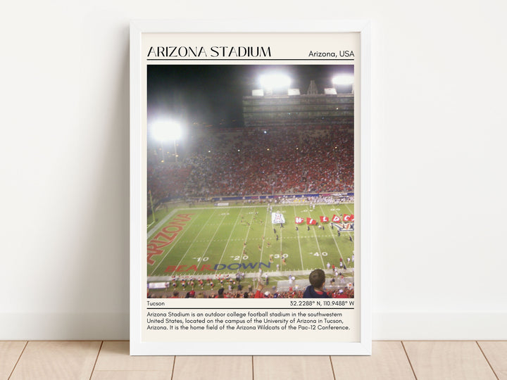 Arizona Stadium Football Minimal Wall Art