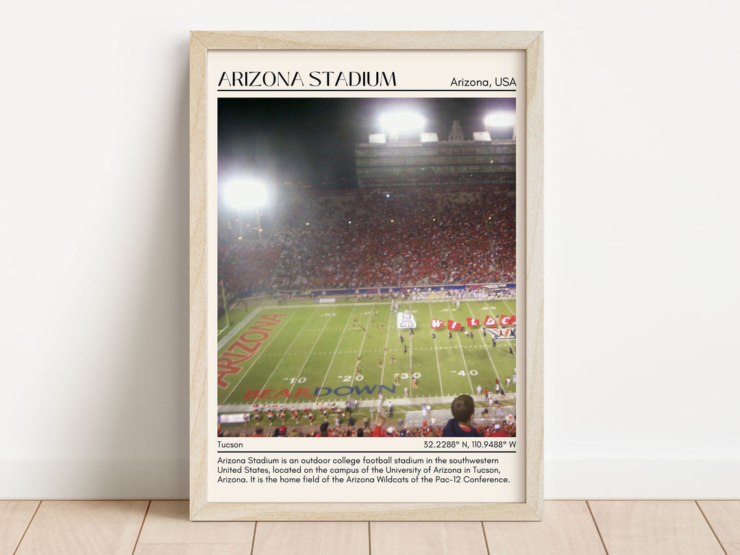 Arizona Stadium Football Minimal Wall Art