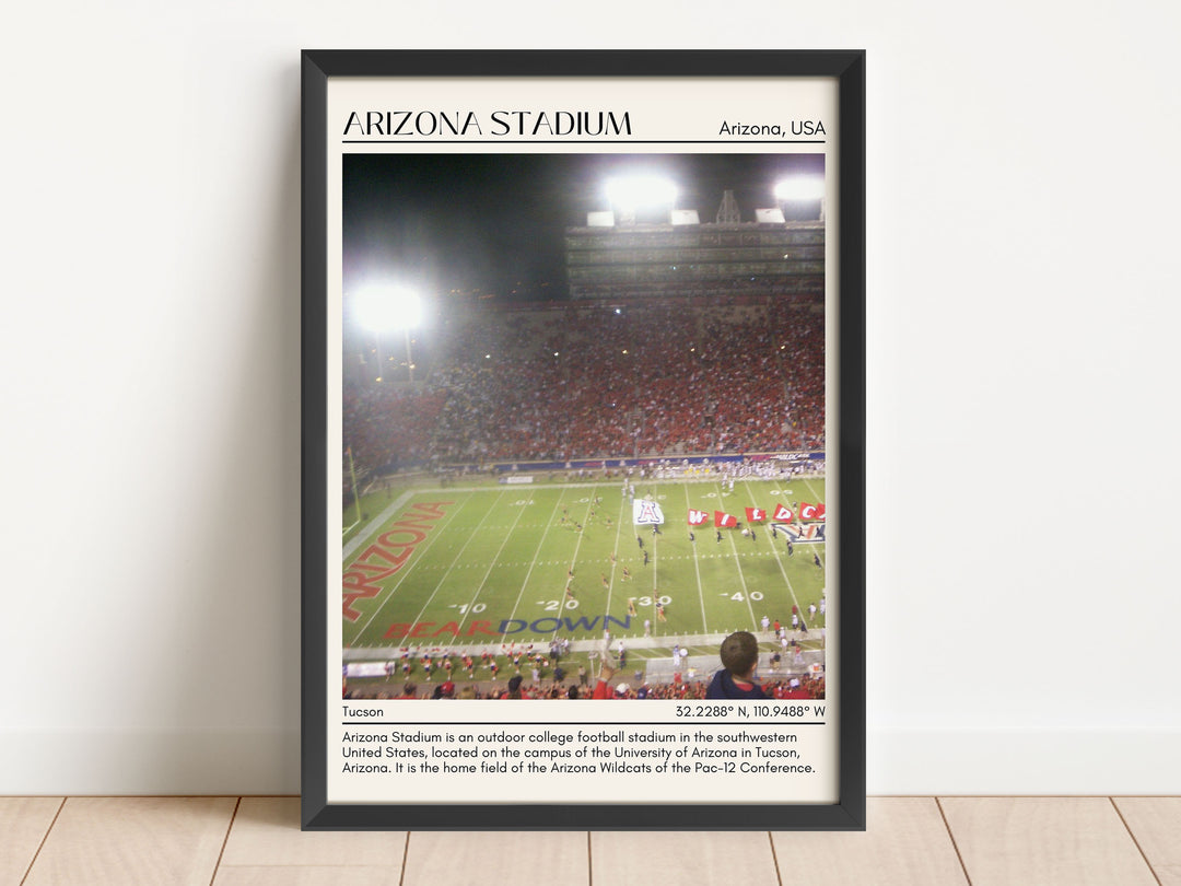 Arizona Stadium Football Minimal Wall Art