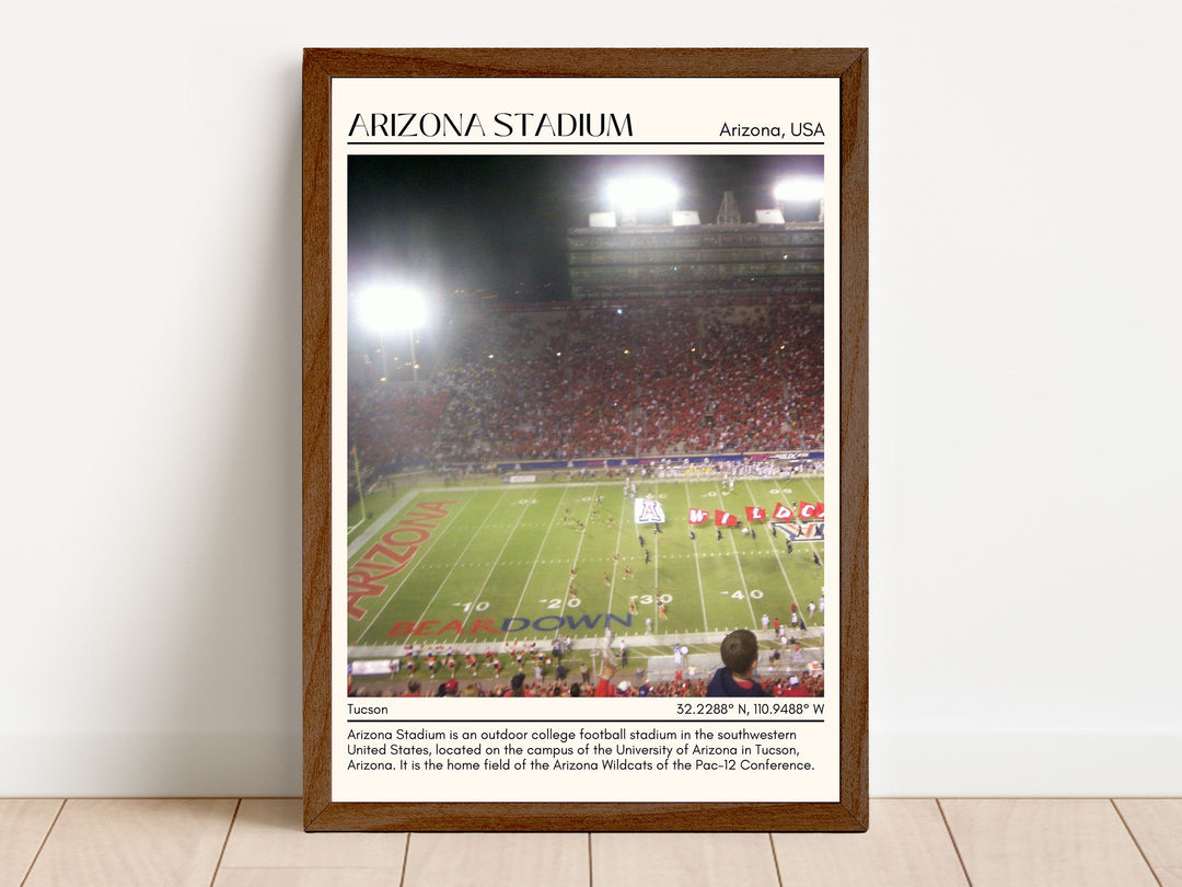 Arizona Stadium Football Minimal Wall Art