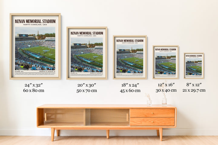 Kenan Memorial Stadium Football Retro Wall Art