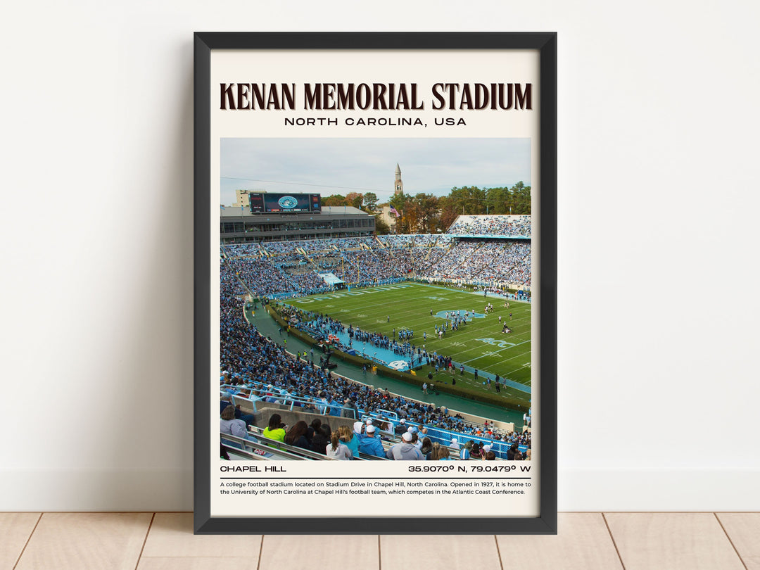 Kenan Memorial Stadium Football Retro Wall Art