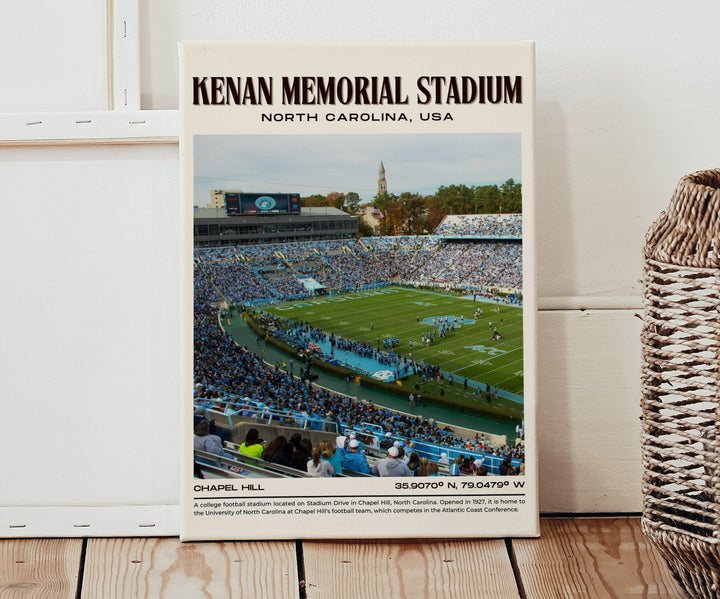 Kenan Memorial Stadium Football Retro Wall Art