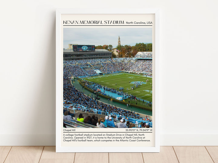 Kenan Memorial Stadium Football Minimal Wall Art