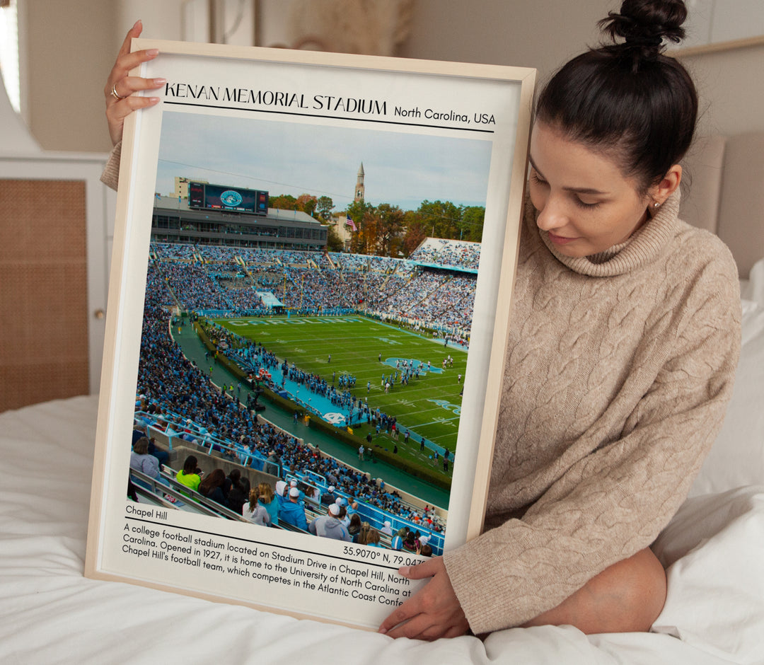 Kenan Memorial Stadium Football Minimal Wall Art