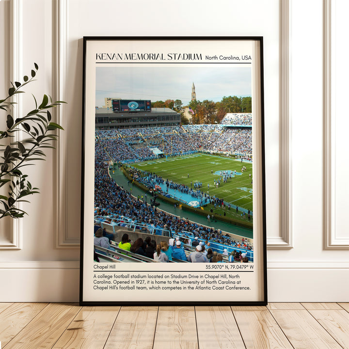 Kenan Memorial Stadium Football Minimal Wall Art