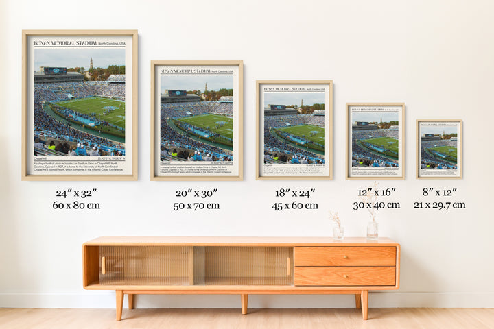 Kenan Memorial Stadium Football Minimal Wall Art