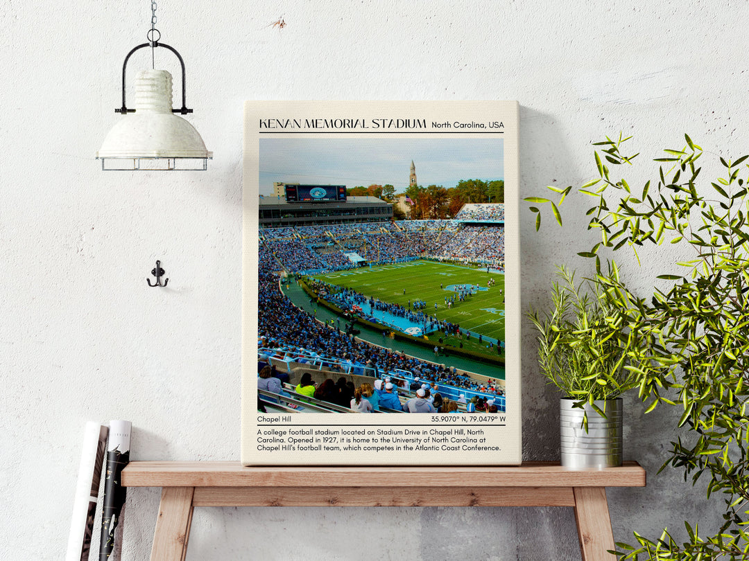 Kenan Memorial Stadium Football Minimal Wall Art