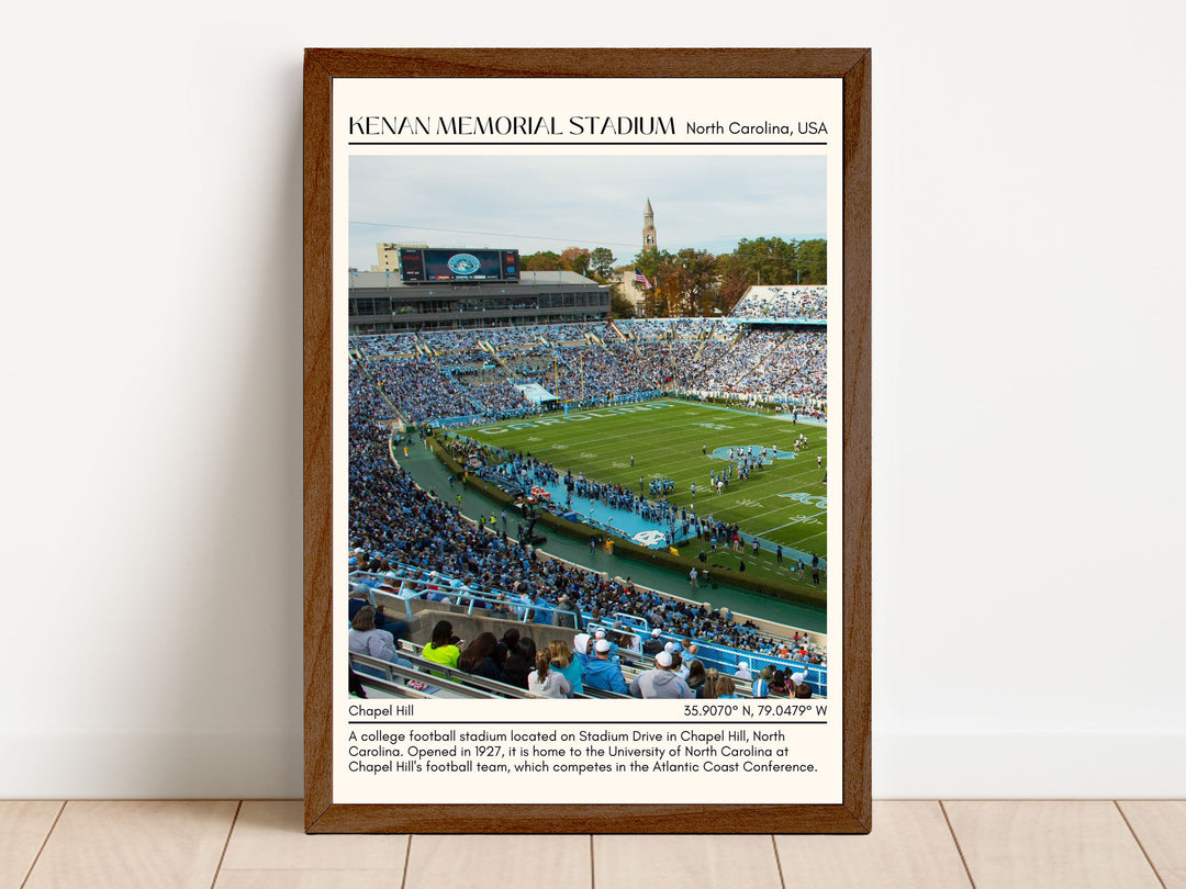 Kenan Memorial Stadium Football Minimal Wall Art