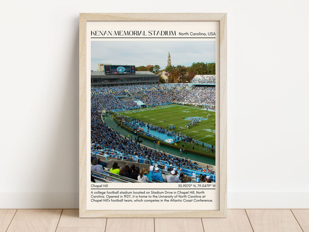 Kenan Memorial Stadium Football Minimal Wall Art