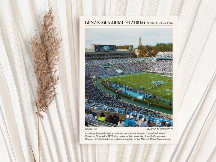 Kenan Memorial Stadium Football Minimal Wall Art