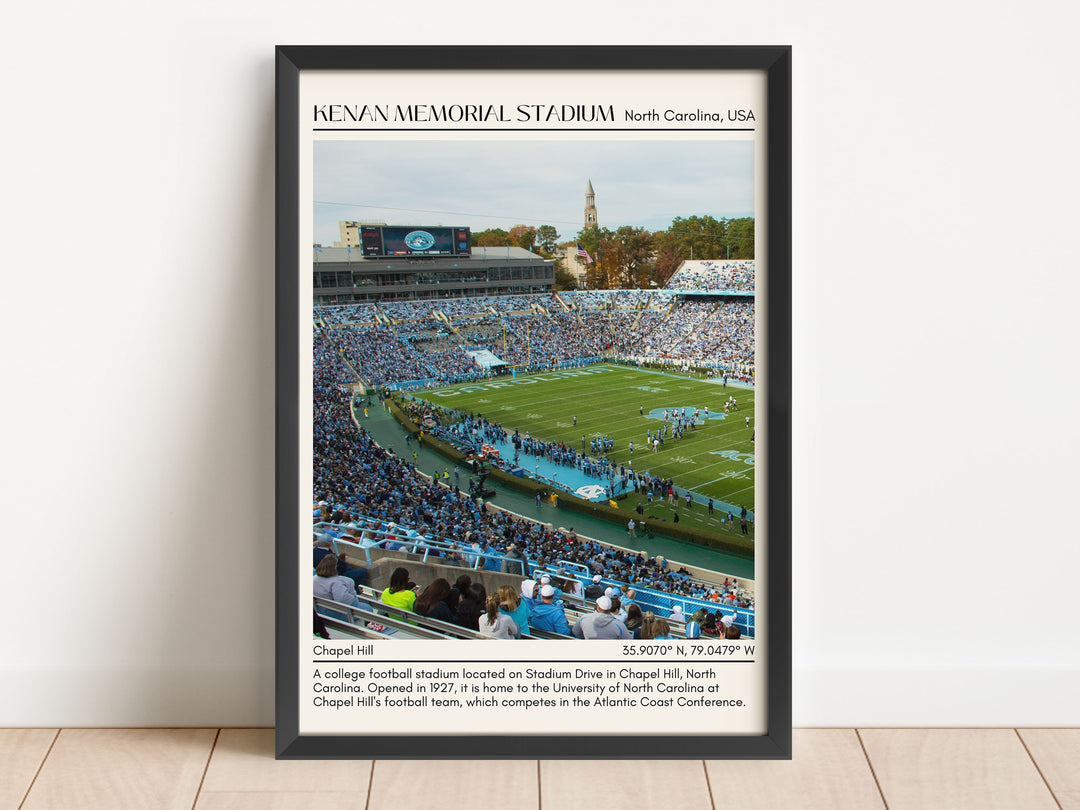 Kenan Memorial Stadium Football Minimal Wall Art