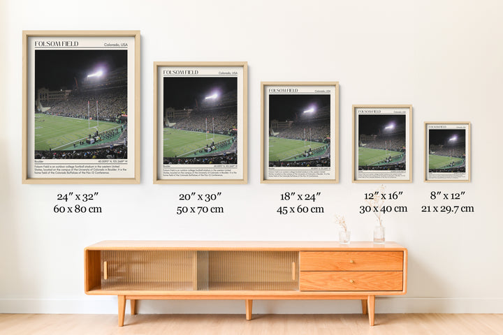 Folsom Field Stadium Football Minimal Wall Art