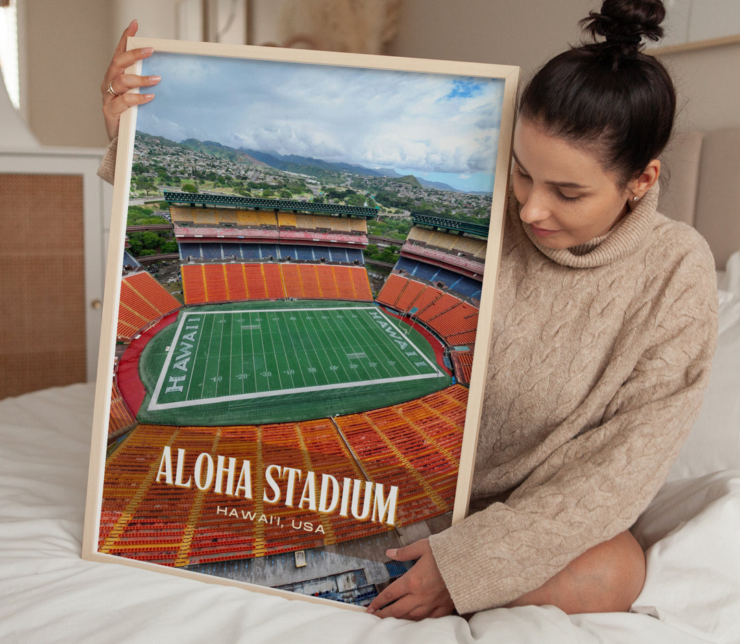 Aloha Stadium Football Wall Art