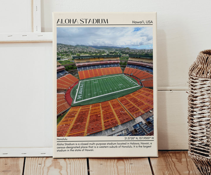 Aloha Stadium Football Minimal Wall Art