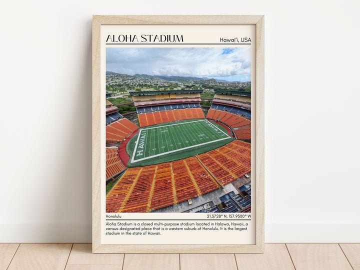 Aloha Stadium Football Minimal Wall Art