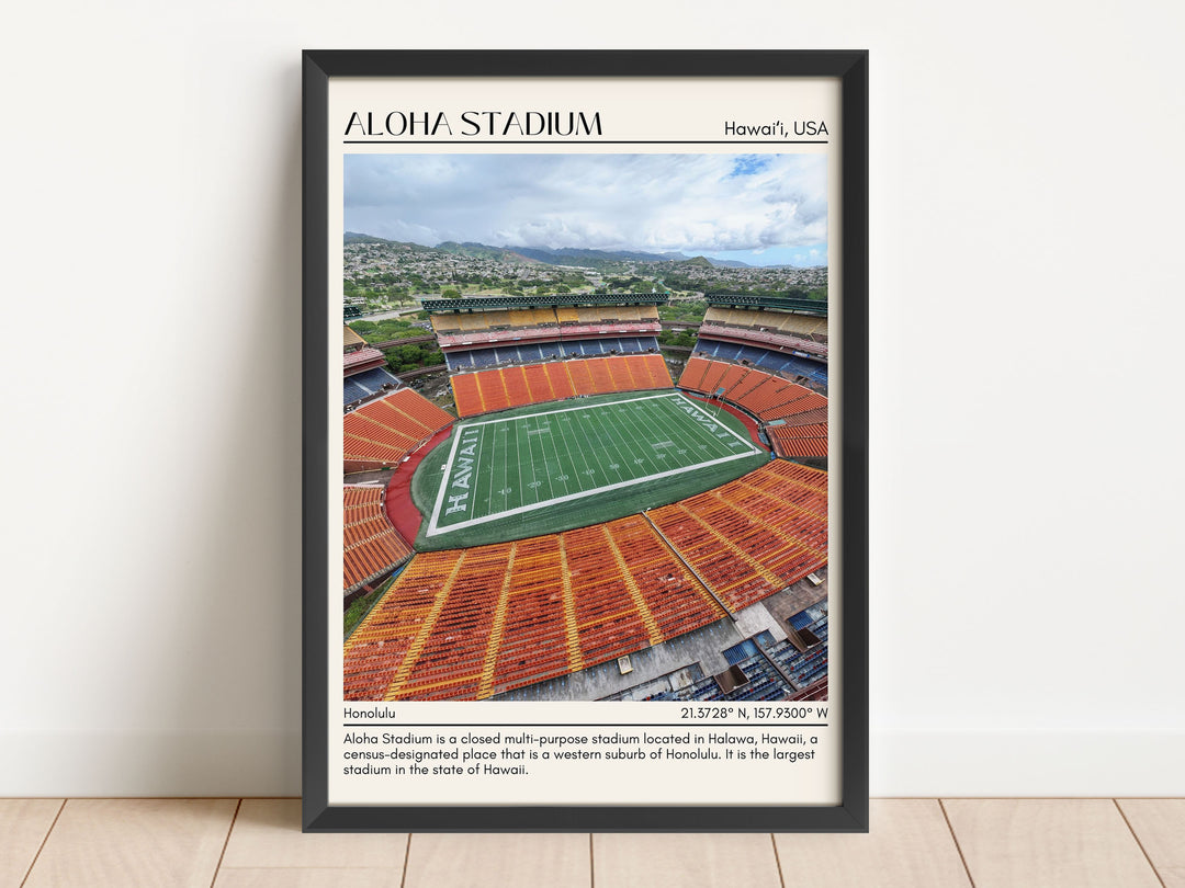 Aloha Stadium Football Minimal Wall Art