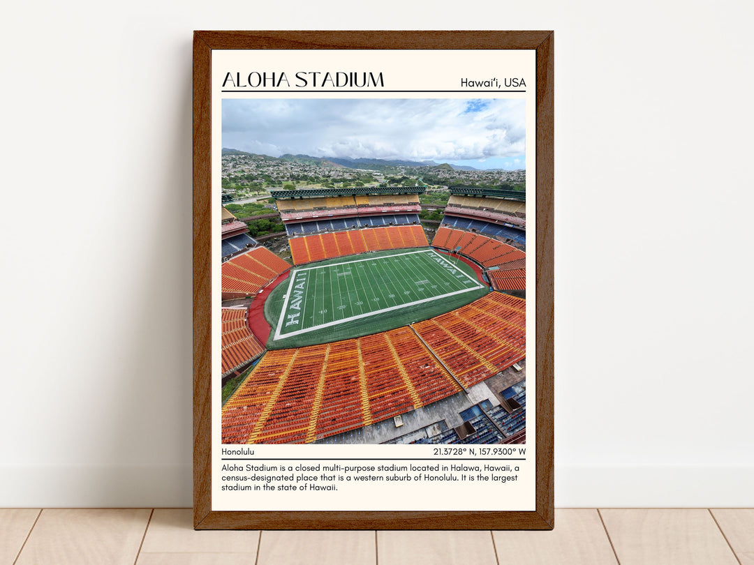 Aloha Stadium Football Minimal Wall Art