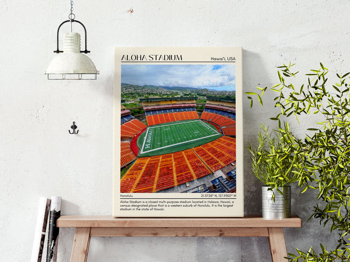 Aloha Stadium Football Minimal Wall Art