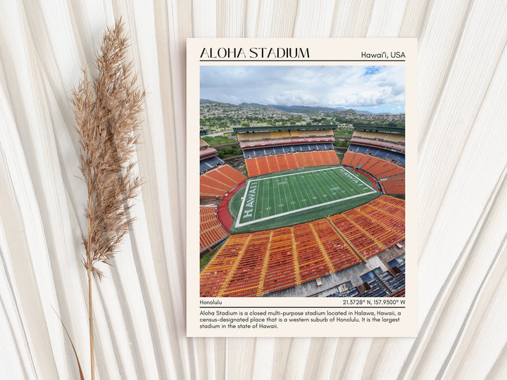 Aloha Stadium Football Minimal Wall Art