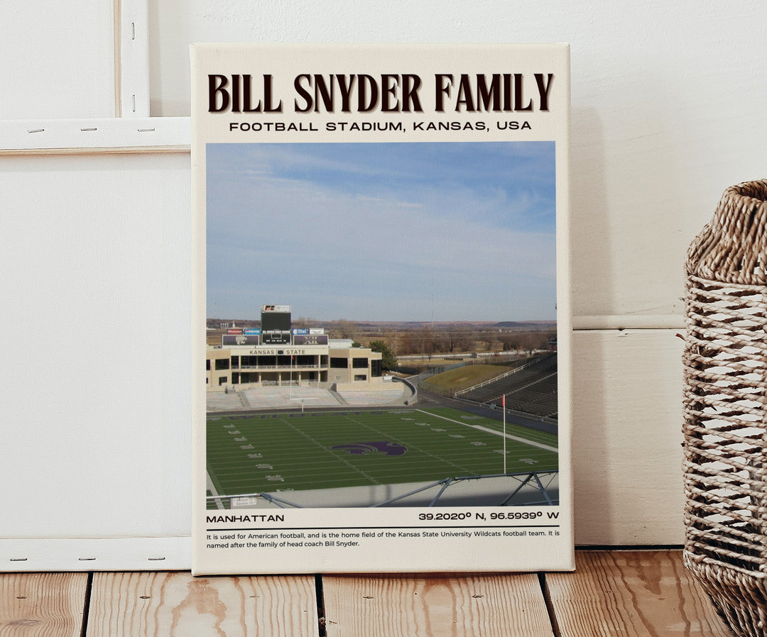 Bill Snyder Family Football Stadium Football Retro Wall Art